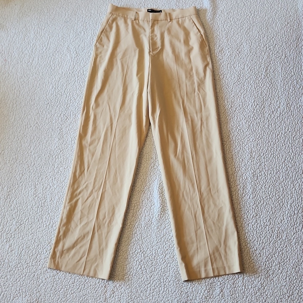 Asos Butter Yellow wide leg tailored high waisted slacks Preppy Career Wear